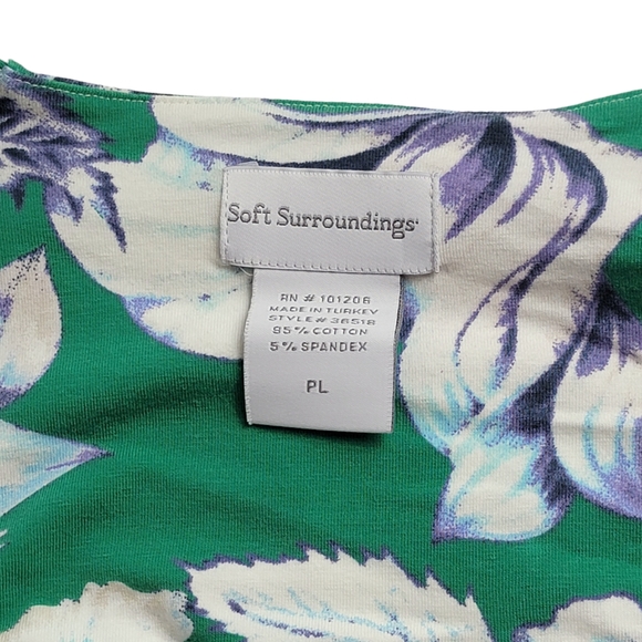 Soft Surroundings Floral Faux Wrap Dress - Picture 6 of 9